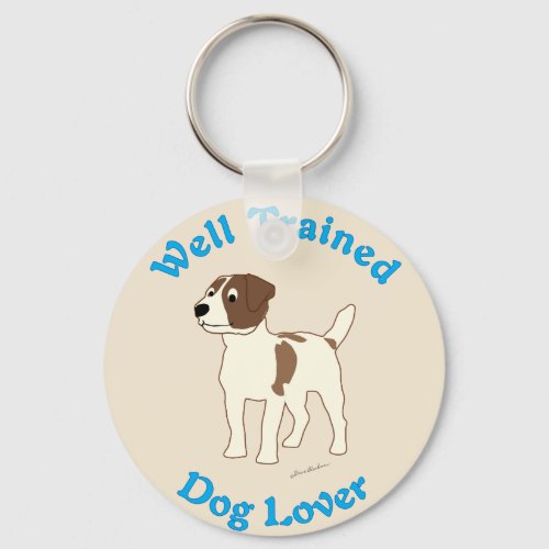 Well Trained Jack Russell Terrier Keychain