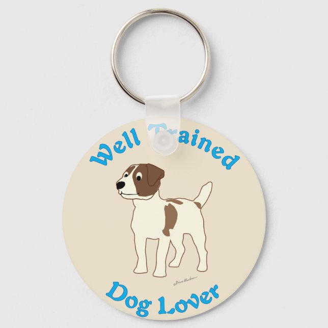 Well Trained (Jack Russell Terrier) Keychain (Front)
