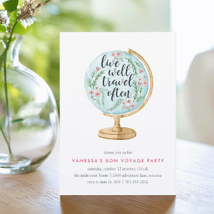 Well Traveled Going Away Party Invitation