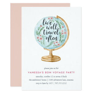 bon voyage invitations zazzle