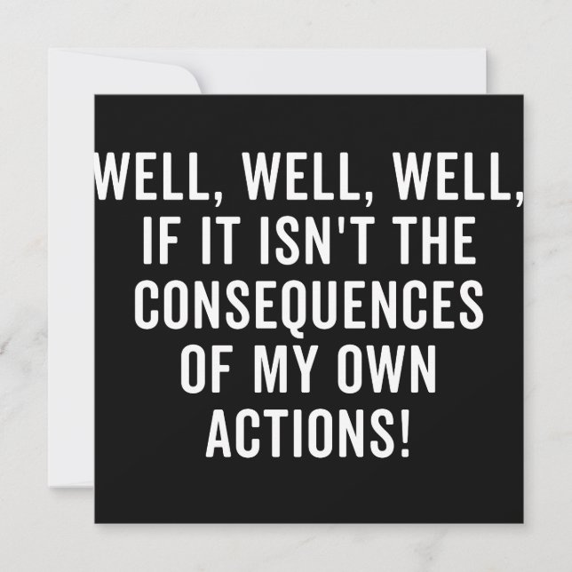 Well, well, well, if it isn't the consequences save the date (Front)