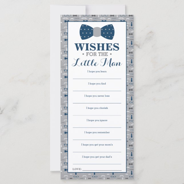 Well Wishes Card, Baby Shower, Little Man (Front)