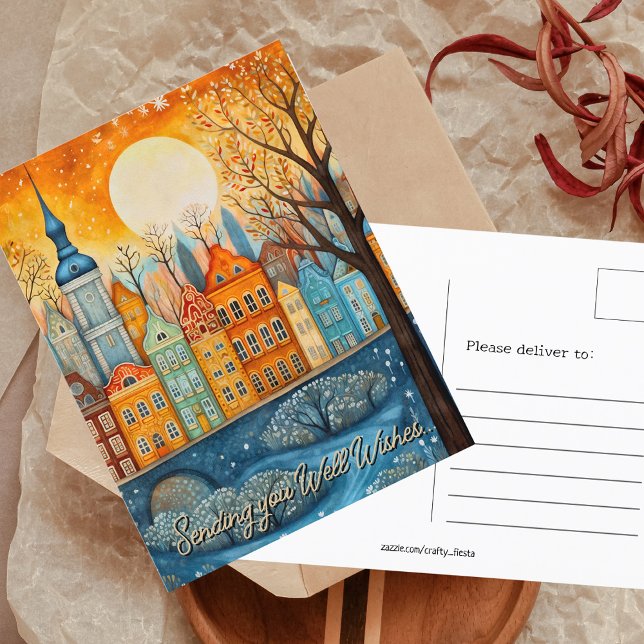  Well Wishes Copenhagen Fall in Denmark Postcard (Well Wishes Copenhagen Fall in Denmark Postcard)