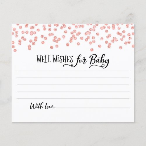 Well Wishes for Baby Card Baby Shower Party game