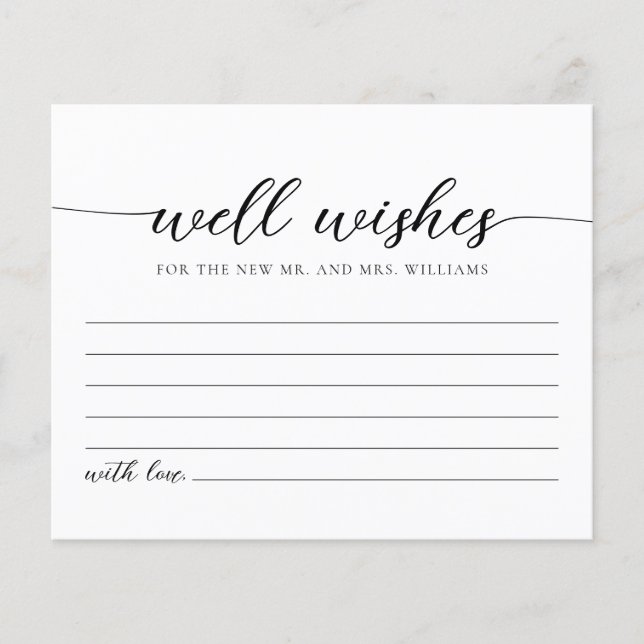 Well Wishes for the Bride and Groom Card (Front)
