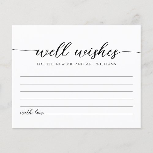 Well Wishes for the Bride and Groom Card