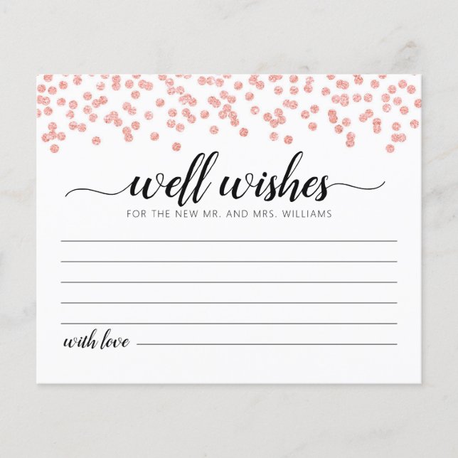 Well Wishes for the Bride and Groom Card (Front)