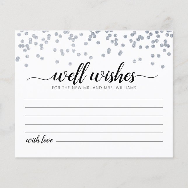 Well Wishes for the Bride and Groom Card (Front)