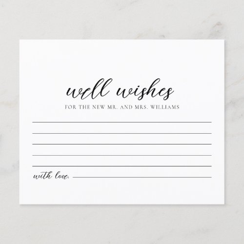 Well Wishes for the Bride and Groom Card