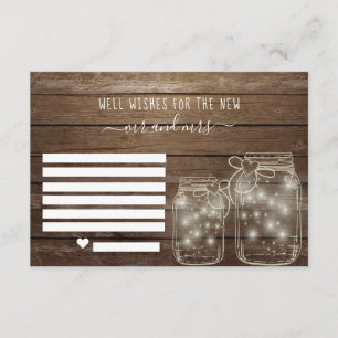 Well Wishes for the Bride & Groom Advice Jar Card