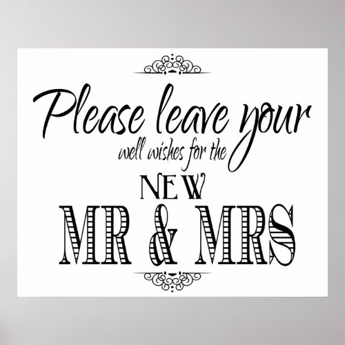 Well Wishes wedding sign