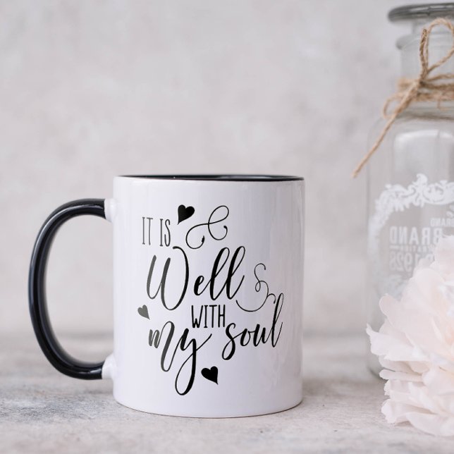 Well With My Soul Spiritual Mug (It is well with my soul! A pretty coffee mug to lift up your spirit.)