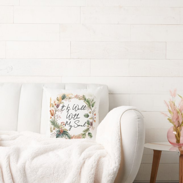 Well With My Soul Throw Pillow (Couch)