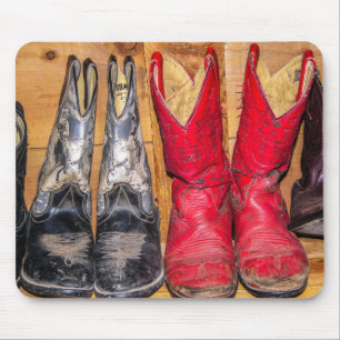 Well Worn Cowboy Boots - Women Mouse Pad