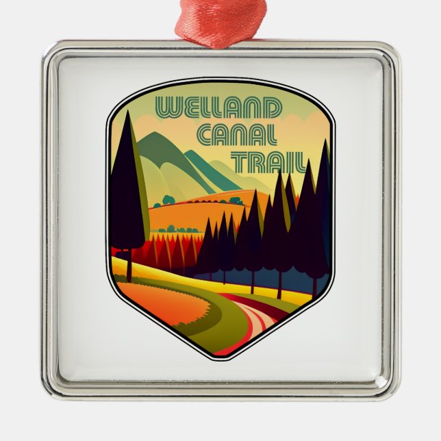 Welland Canal Trail Ontario Canada Colors Metal Ornament (Front)