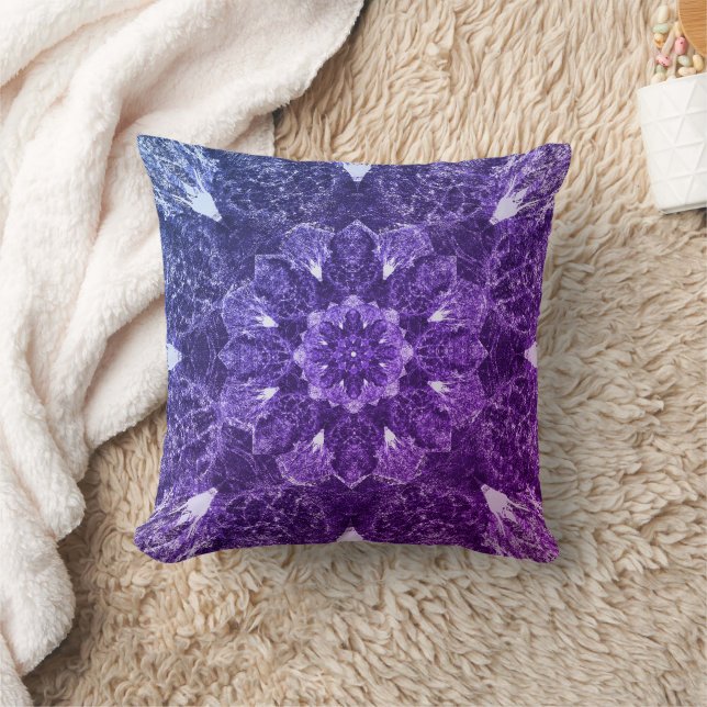 Wellbeing, meditation & yoga mandala Art (pillow) Throw Pillow (Blanket)