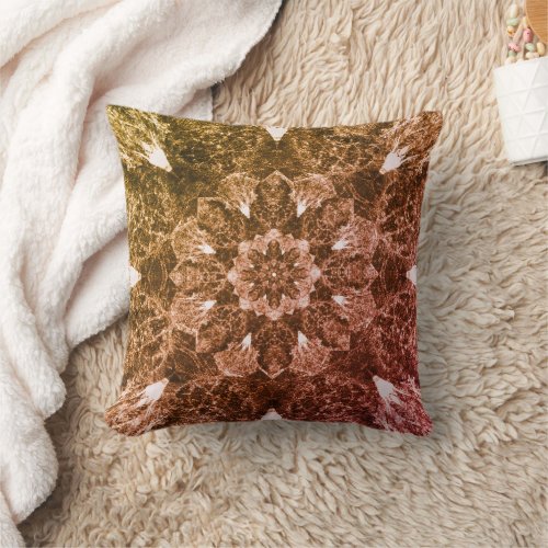 Wellbeing meditation  yoga mandala Art pillow Throw Pillow