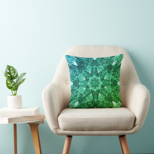 Wellbeing meditation  yoga mandala Art pillow Throw Pillow