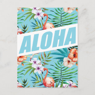 Wellcoda Aloha Summer Flamingo Holiday Postcard