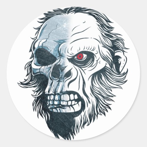 Wellcoda Gorilla Skull Head Monkey Face Classic Round Sticker