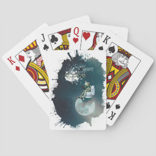 Wellcoda Space Universe Frog Earth Animal Poker Cards