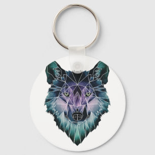 Wellcoda Wild Wolf Face Pack Animal Life Keychain