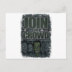 Wellcoda Zombie Monster Crowd Dead Scary Postcard