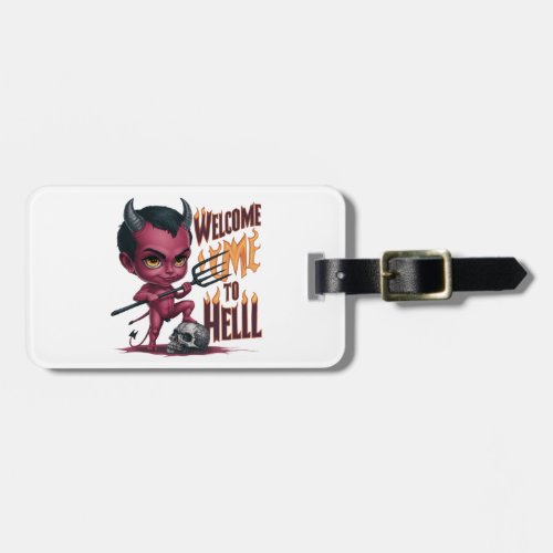 Wellcom to hell luggage tag