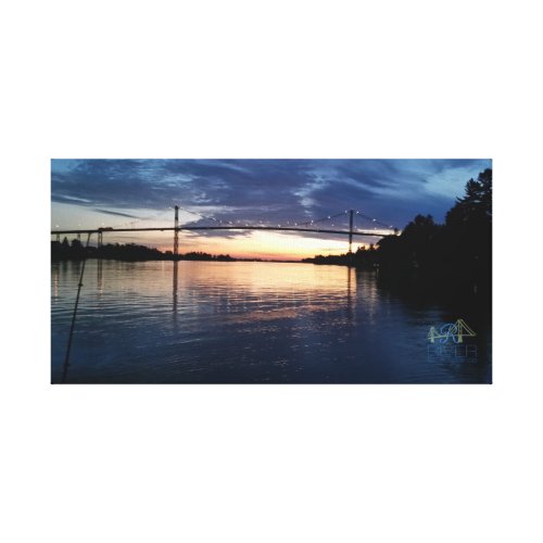 Wellesley Island Bridge Sunset Canvas Print