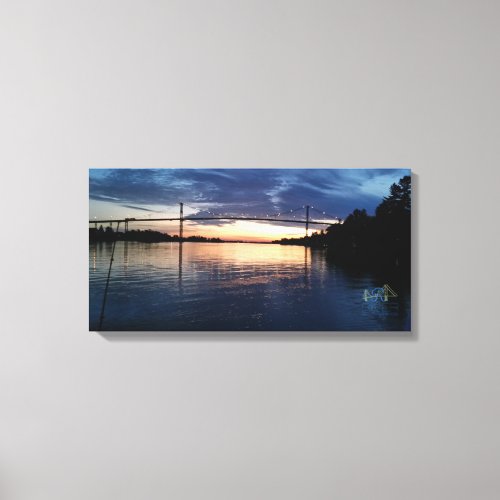 Wellesley Island Bridge Sunset Canvas Print