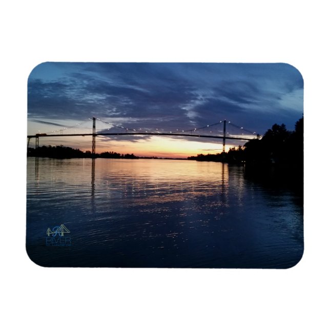 Wellesley Island Bridge Sunset magnet (Horizontal)