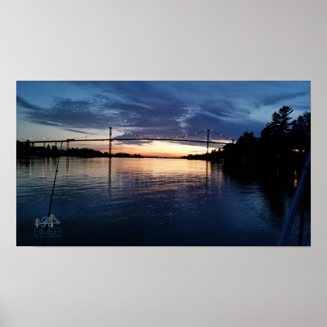 Wellesley Island Bridge Sunset Poster (Front)