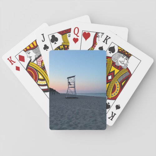 Wellfleet beach at Sunset Poker Cards