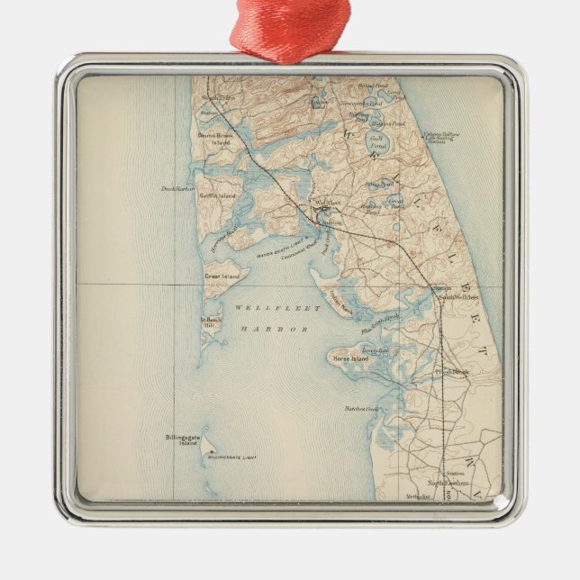 Wellfleet, Massachusetts Metal Ornament (Front)