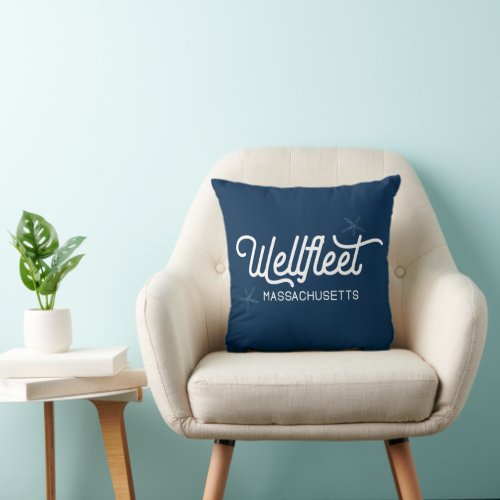 Wellfleet Massachusetts Nautical Throw Pillow