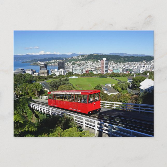 Wellington Cable Car, New Zealand Postcard (Front)