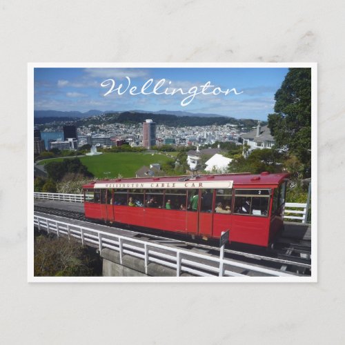 wellington cable car postcard