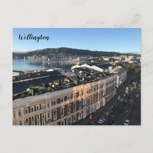 wellington harbour nz postcard (Front)