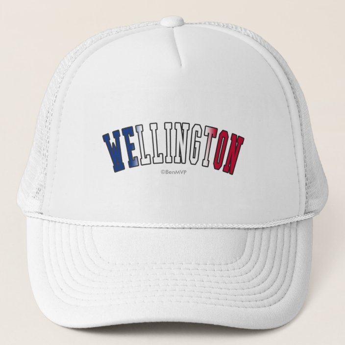 Wellington in New Zealand National Flag Colors Trucker Hat