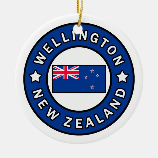 Wellington New Zealand Ceramic Ornament (Front)