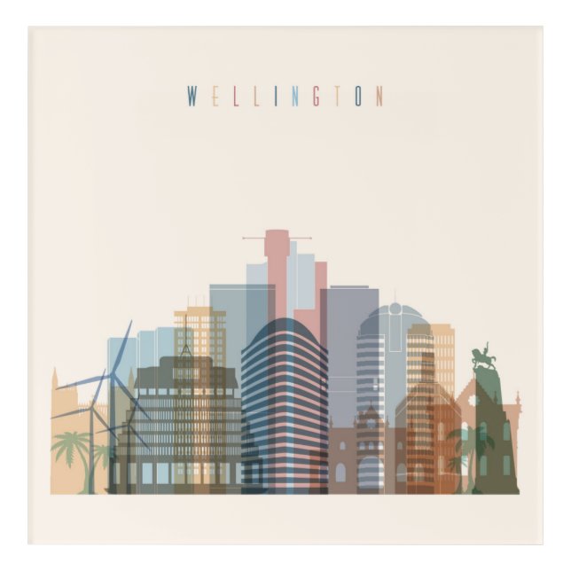 Wellington, New Zealand | City Skyline Acrylic Print (Front)
