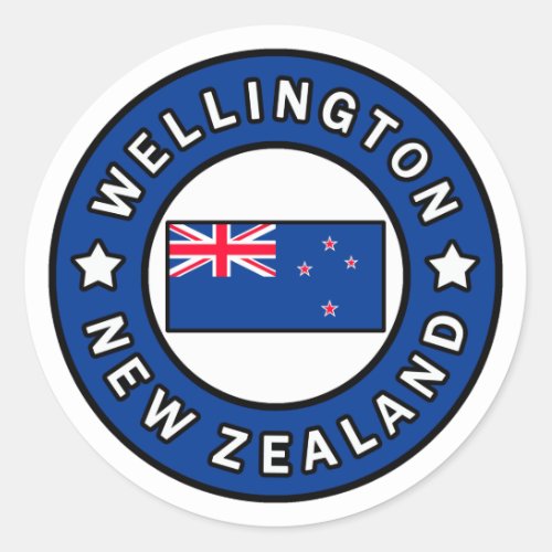 Wellington New Zealand Classic Round Sticker
