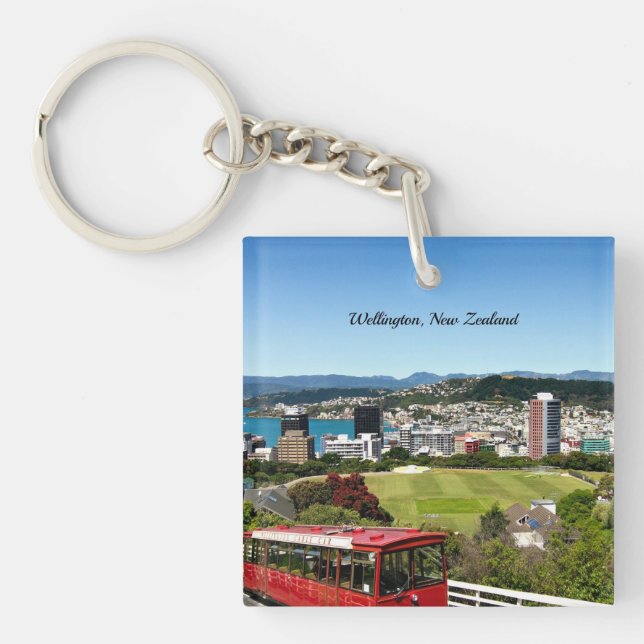 Wellington, New Zealand Keychain (Front)