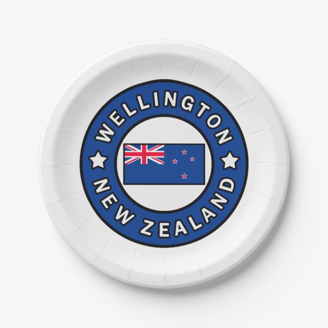 Wellington New Zealand Paper Plates (Front)