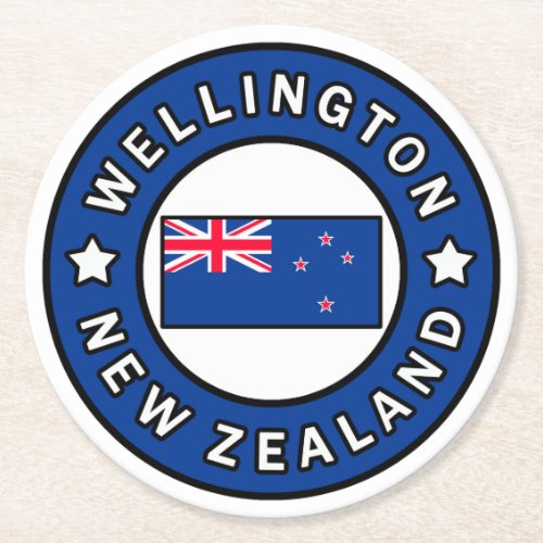 Wellington New Zealand Round Paper Coaster