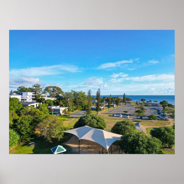 Wellington Point Recreation Reserve Aerial View Poster (Front)