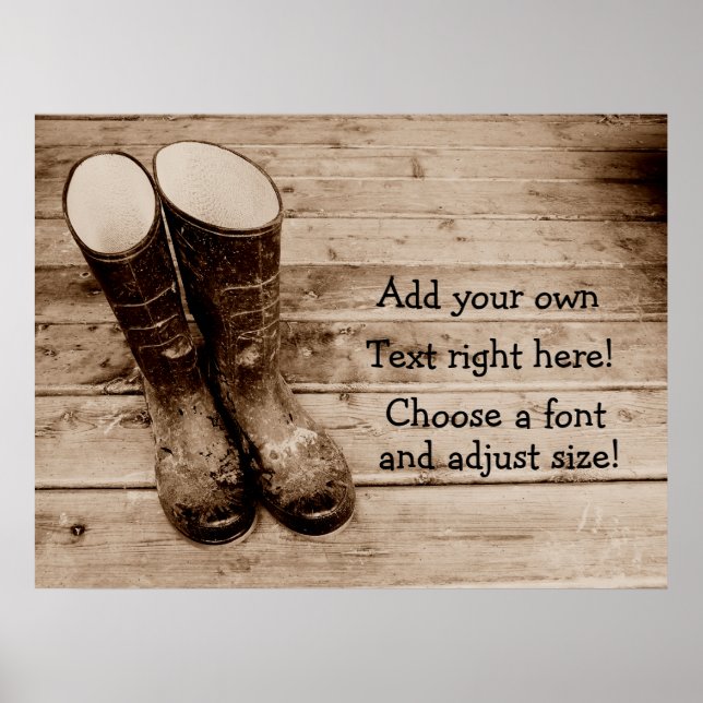 Wellingtons or  Wellies Gumboots or Gummies? Poster (Front)