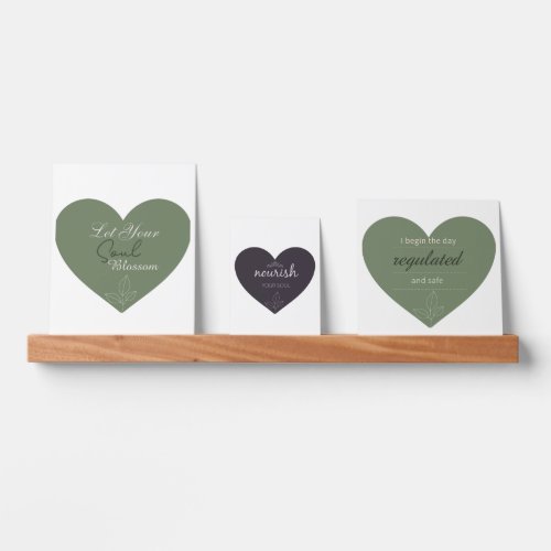 Wellness Affirmation Picture Ledge Set