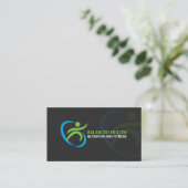 Wellness and Nutrition Coach Business Card (Standing Front)