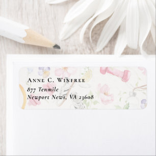Wellness Branding Floral Fitness Return Address Label